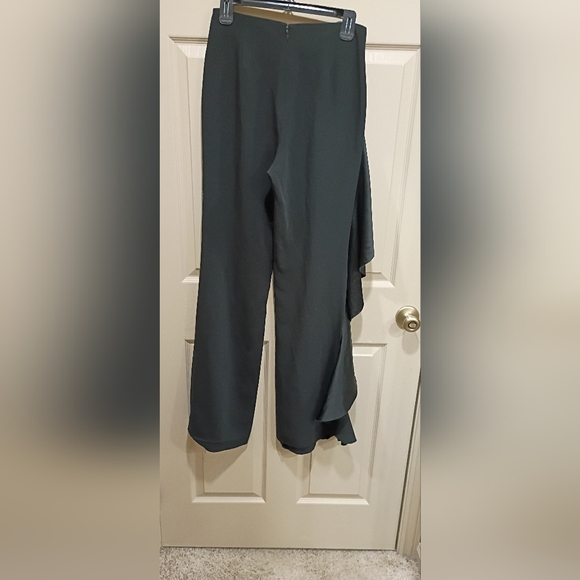 Cinq a Sept Women's Black Solid Side Ruffle Dress Trousers size 4 - Picture 9 of 12